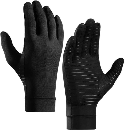 1Pair Copper Compression Gloves for Men and Women - Highest Copper Infused FULL FINGER Compression Gloves Hand Peaceful Pleasures Health and Wellness