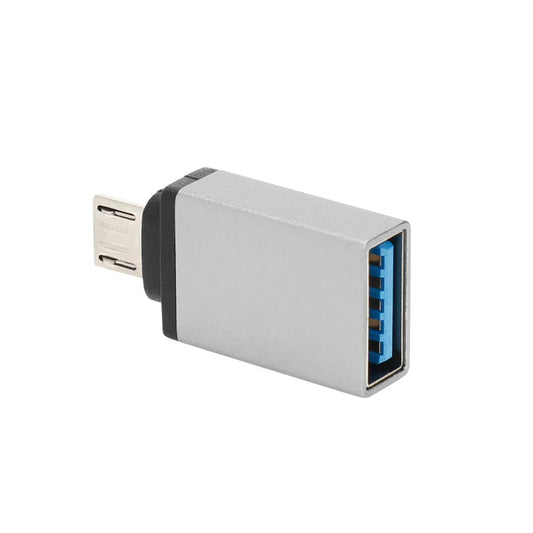 Micro USB OTG Adapter – Aluminum Alloy USB 3.0 Android Converter USB OTG Adapter Oasis Select Silver