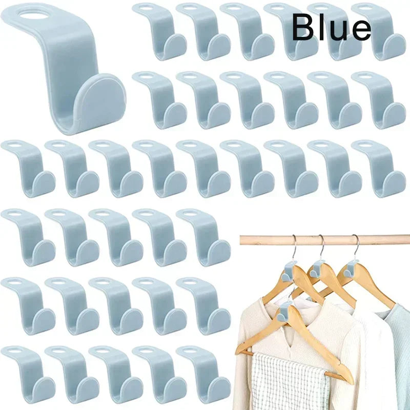 Stackable Hanger Connector Hooks | Space-Saving Closet Organizer