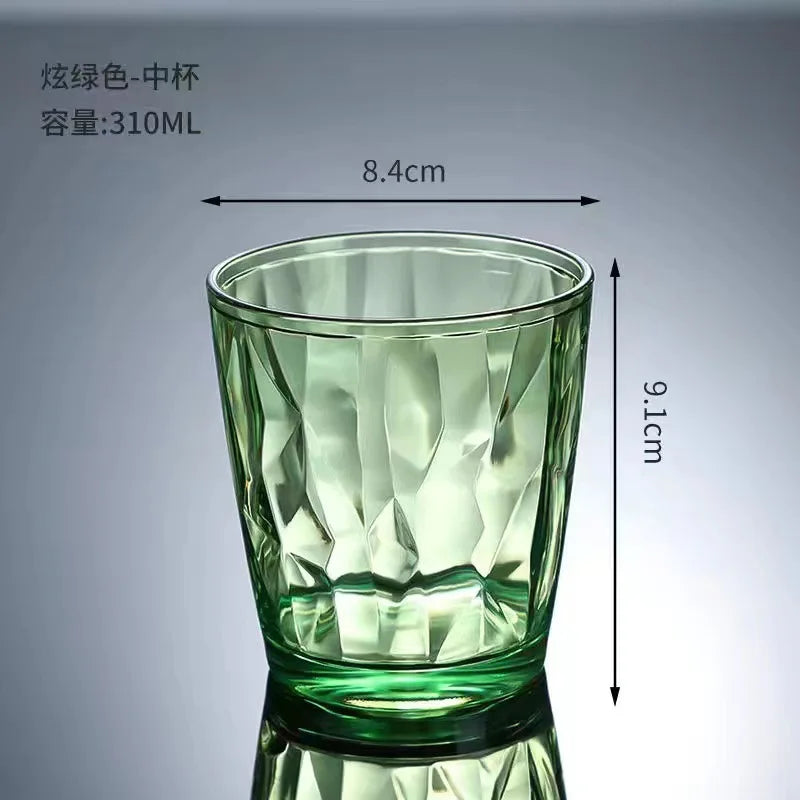 1PC Acrylic AS water cup Household color plastic cup gargle beer cup Restaurant juice cup drop resistant reusable Peaceful Pleasures Health and Wellness 310ml M