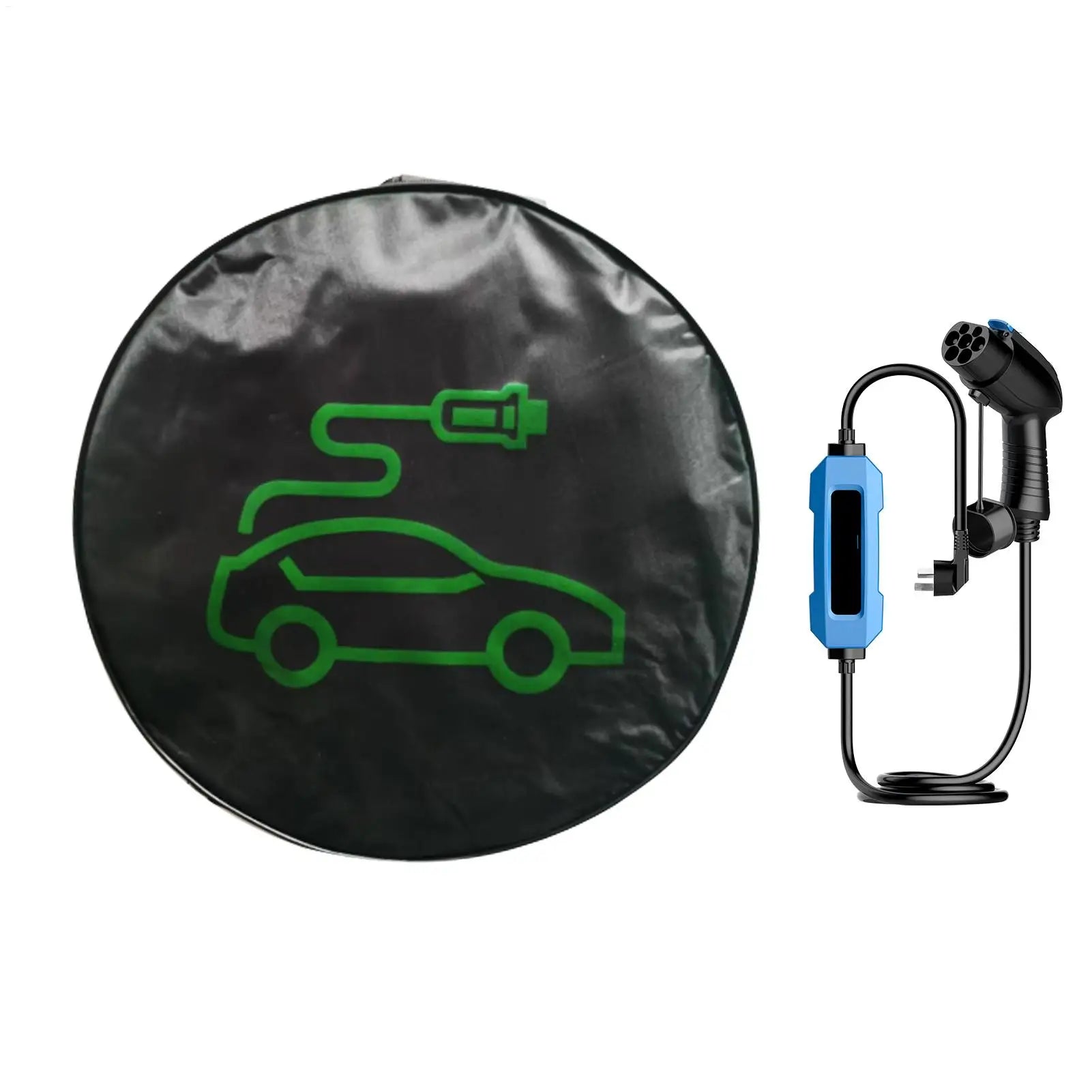 Electric Car Charger Cable Bag Waterproof EV Charger Cable Handled Bag EV Extension Cords Adapters Container Car Trunk Organizer Peaceful Pleasures Health and Wellness