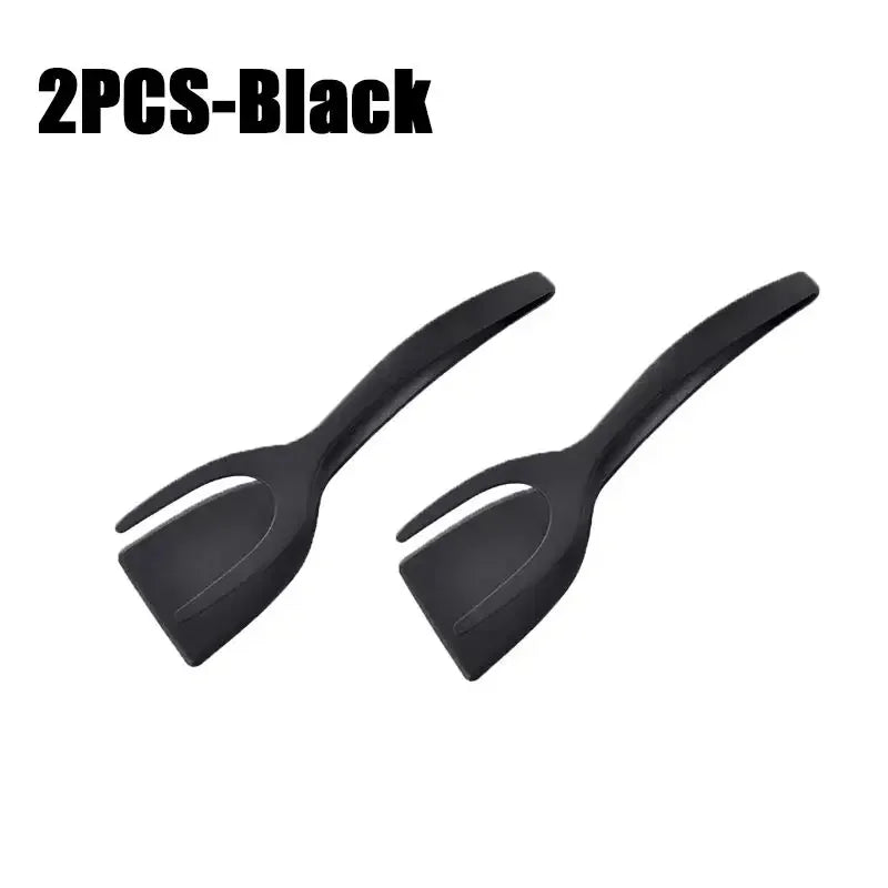 2-in-1 Silicone Spatula Tongs – Egg, Pancake & Steak Turner