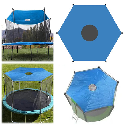 6/8/10ft Trampoline Shade Cover Anti-UV Trampolines Canopy Trampolines Sunshade Accessories for Outdoor Backyard Playground Peaceful Pleasures Health and Wellness
