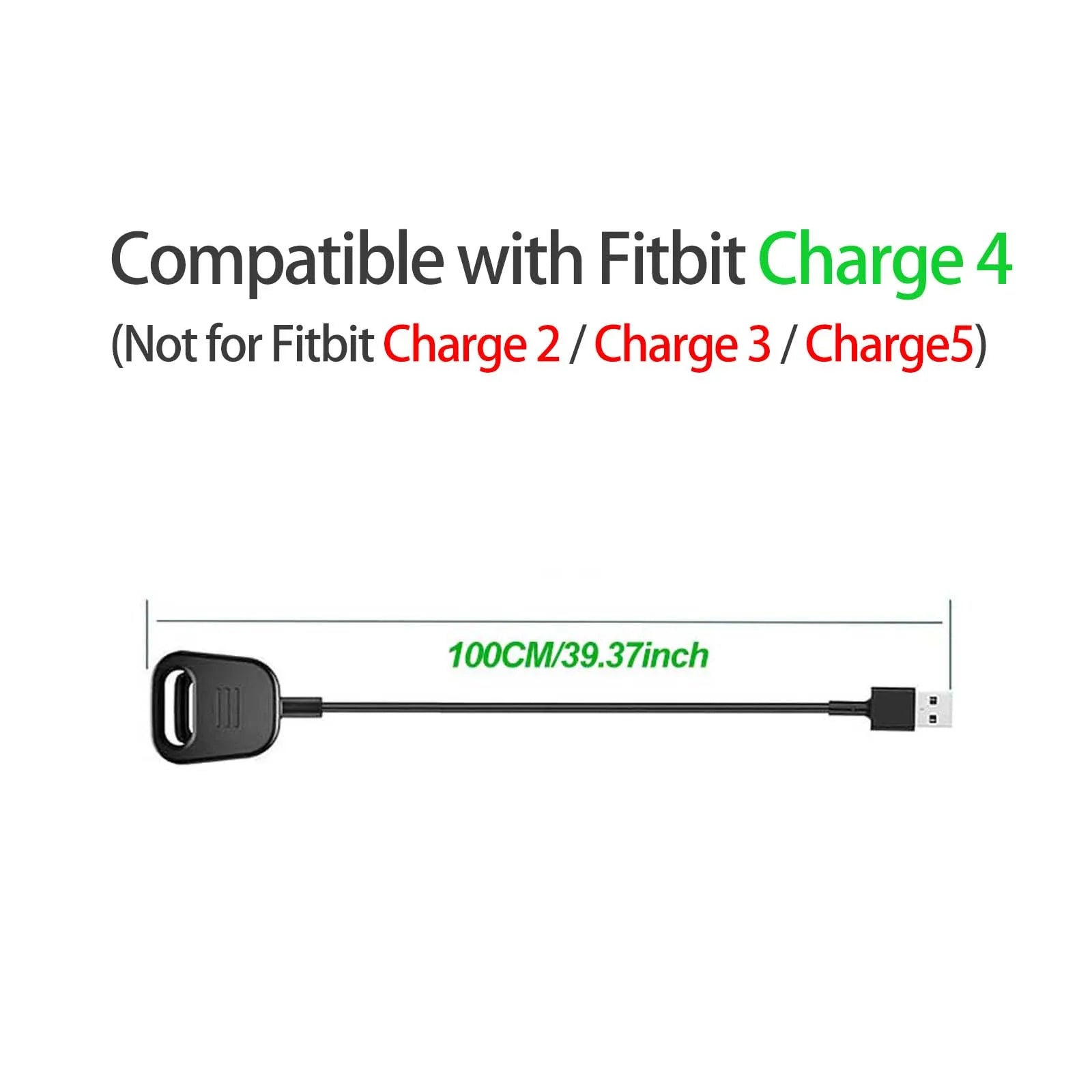 USB Charger Cable for Fitbit Charge 4 – Dock Adapter Replacement Peaceful Pleasures Health and Wellness