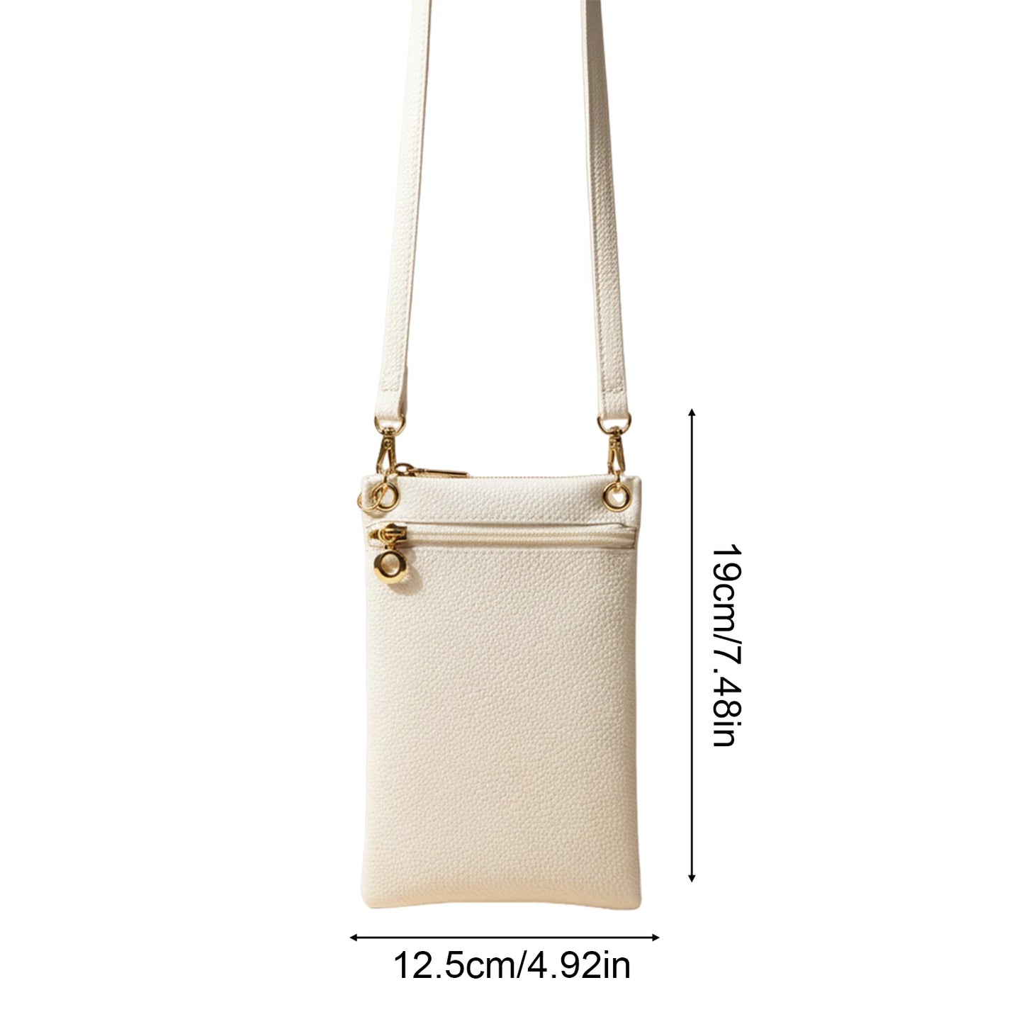 Women's Lychee Texture Shoulder Bag Crossbody Handbag for Daily Use Peaceful Pleasures Health and Wellness