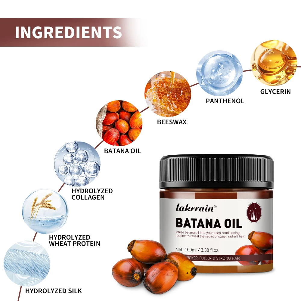 Batana Oil Unrefined Raw for Hair Growth Enhance Efficacy for Thicker Strength Moisturize the scalp Add moisture and nutrition Peaceful Pleasures Health and Wellness