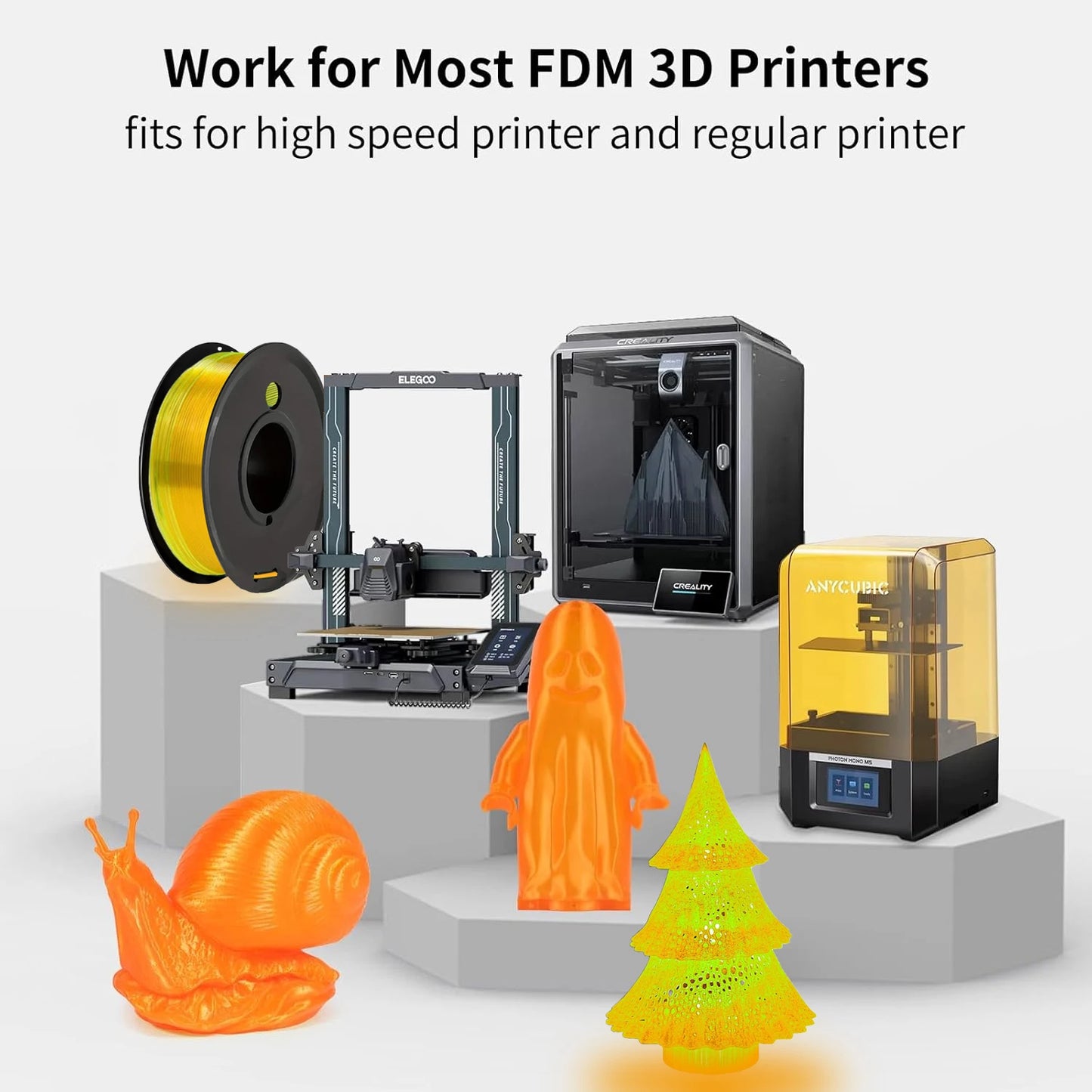 Gradient Multi-Color PLA Filament 1.75mm Bundle | 3D Maliang