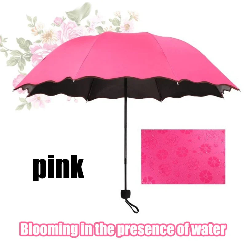 Folding Windproof UV Protection Umbrella – Rainwater Pattern