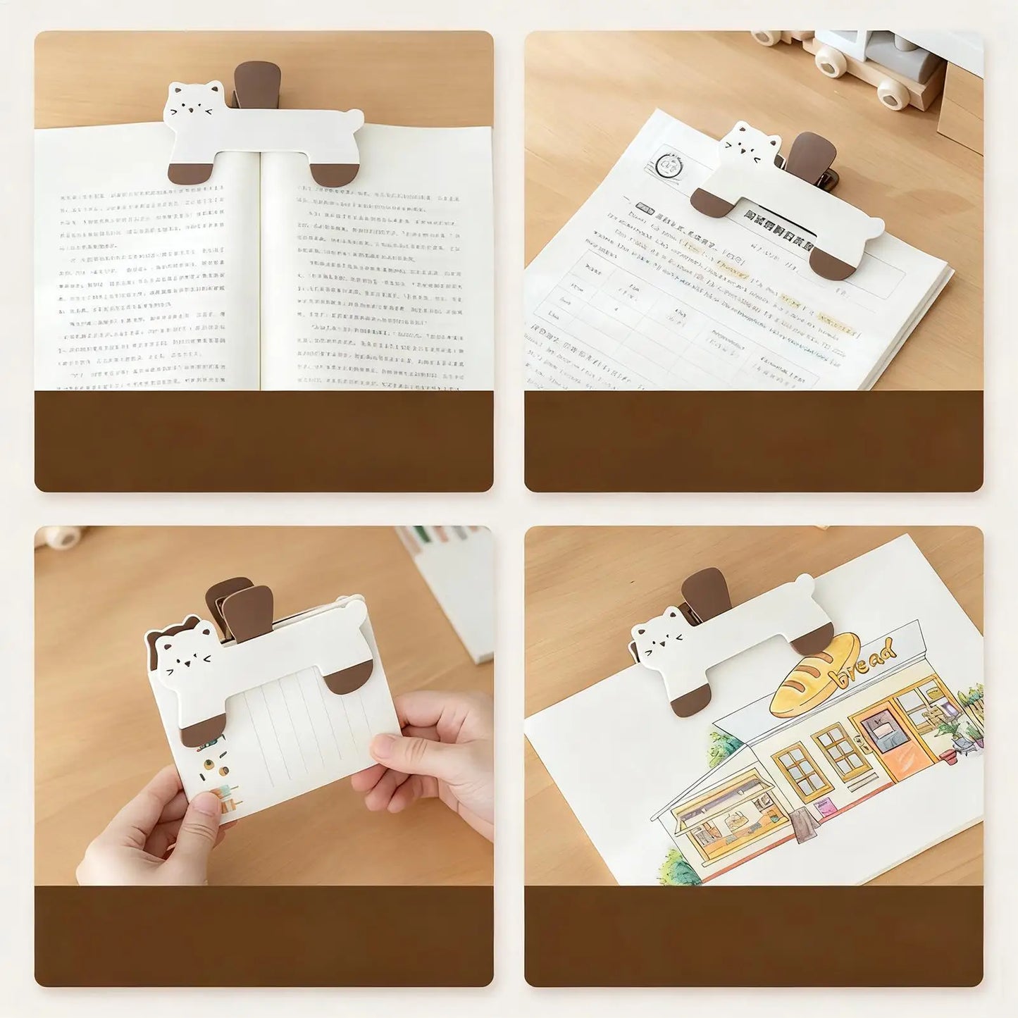 1pc Cat Book Clip Holder Adorable Reading Aid & Page Fixer for Hands-Free Reading, Perfect Gift for Students, Kids, Book Lovers Peaceful Pleasures Health and Wellness