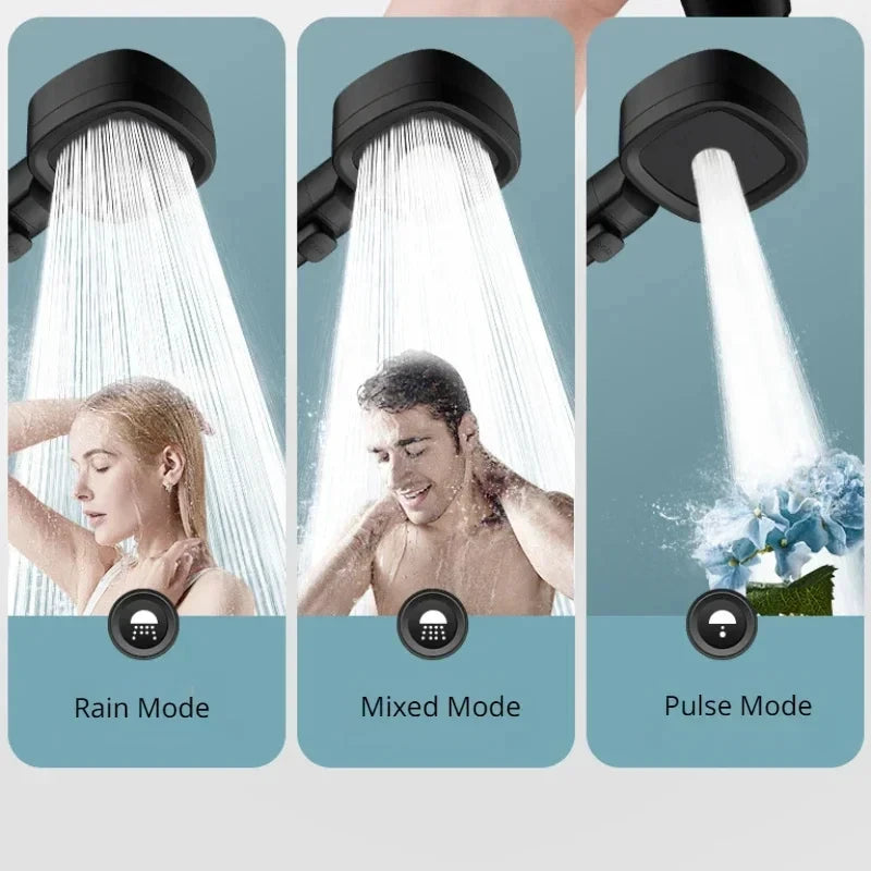 High Pressure Water-Saving Shower Head | 3 Spray Modes
