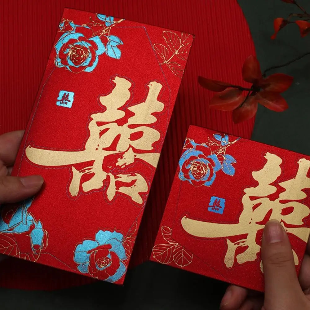 New Year's Blessing Bag Red Envelope Luck Money Bag New Year Packet Money Pocket New Year Gifts Good Luck Red Pocket DIY Packing Peaceful Pleasures Health and Wellness