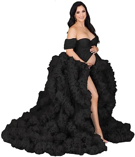Tulle Long Maternity Dress Photoshoot платье photography dresses baby shower dresses for pregnant woman платье для беременных Peaceful Pleasures Health and Wellness STYLE A -15 S China Mainland