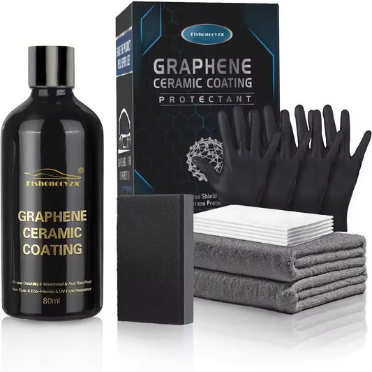 Advanced Graphene Ceramic Coating Self Cleaning Effect Ultra High Gloss 10+ Years Protection Extremely Hydrophobic Anti Scratch Peaceful Pleasures Health and Wellness 80ml set