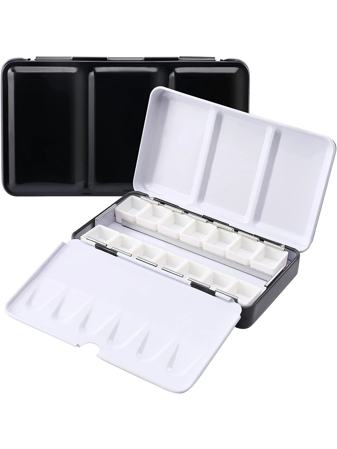 Bview Art Selling Empty Watercolor Tins Palette Paint Case Half Pan