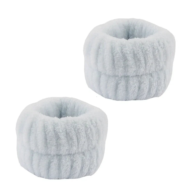 Fashion Microfiber Washing Wristbands Scrunchies Puffy Headband Spa