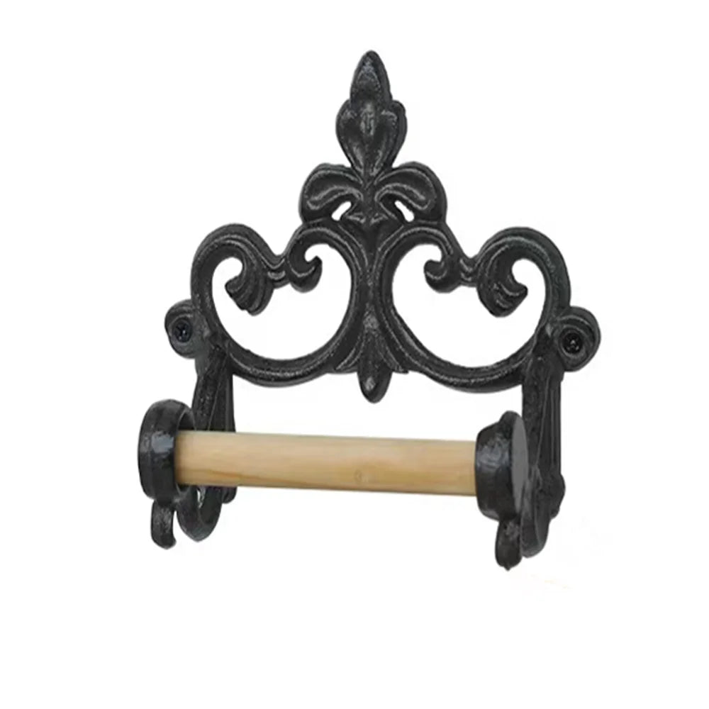 French Wrought Iron Wall Mount Toilet Paper Holder | Decor