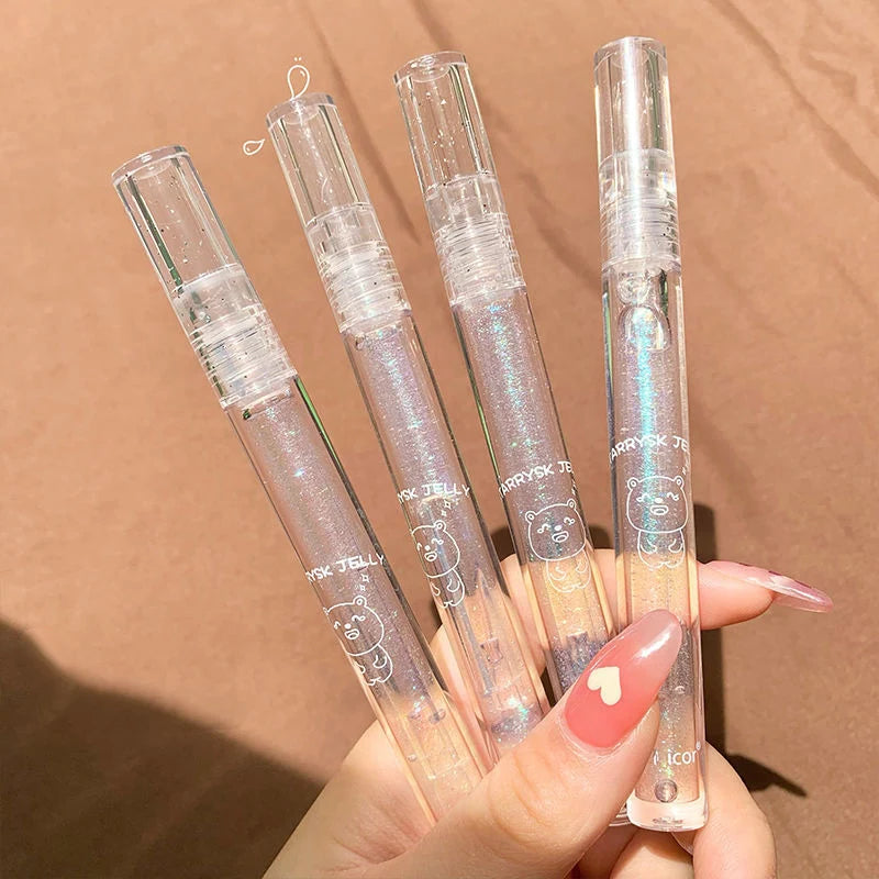 Diamond Clear Lip Gloss | Shiny Waterproof Jelly Lip Oil Balm