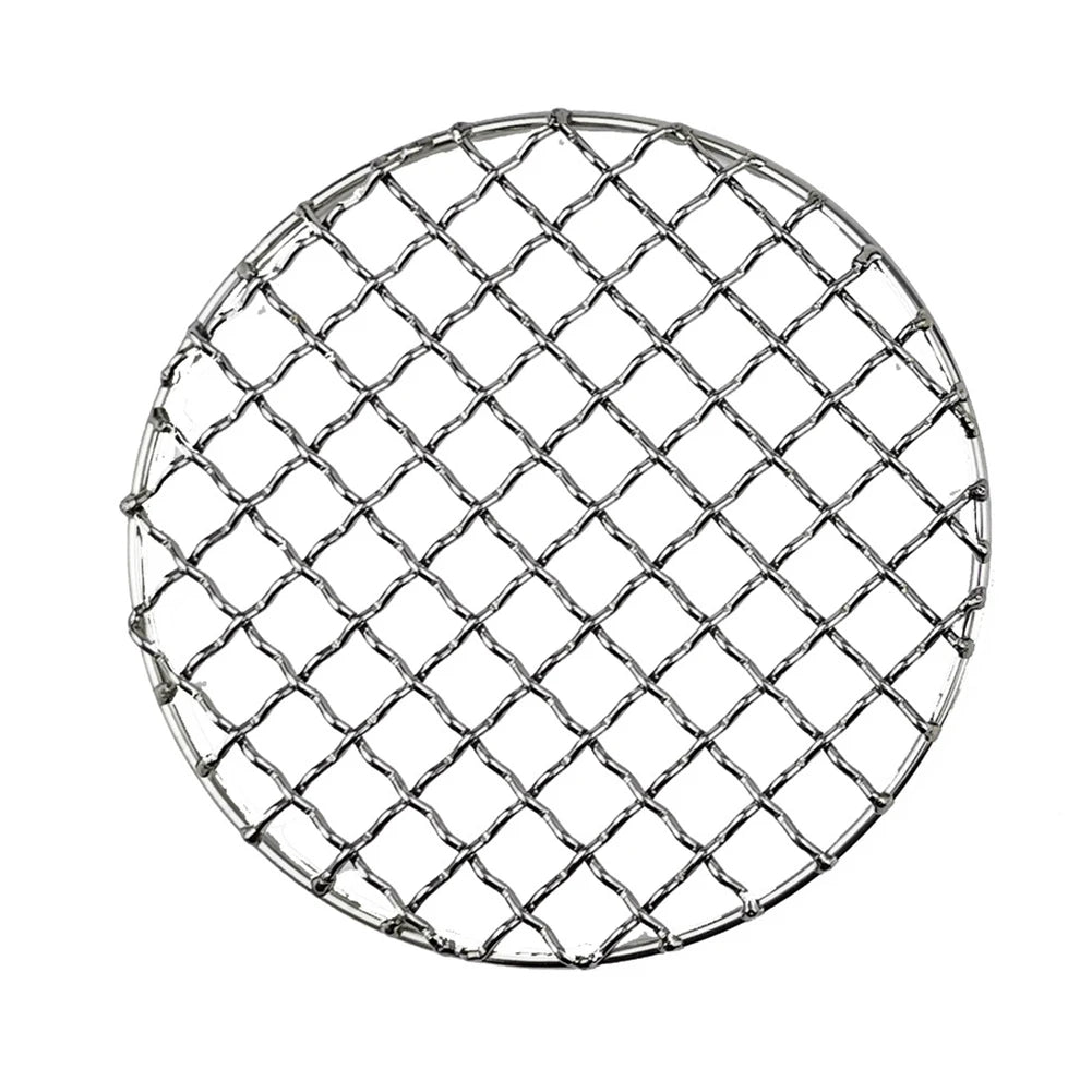 Camping Grill Grate Stainless Steel Mesh Grill Bushcraft Grill Camping Rack for Fire Cooking BBQ Backpacking Campfire Rated Peaceful Pleasures Health and Wellness