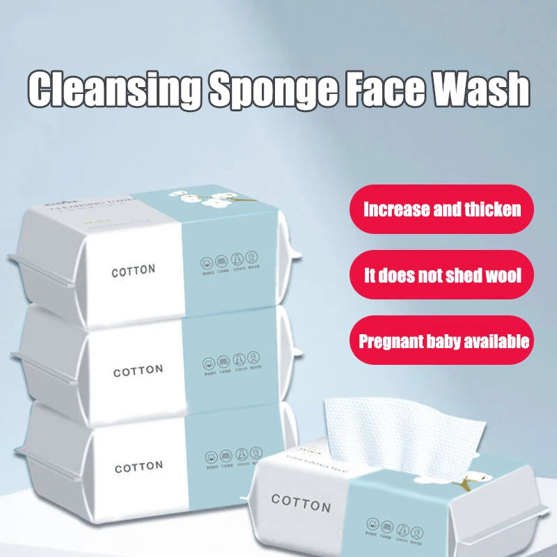 100 Pumps Thickened Disposable Face Towel 100Cotton Soft Fabric Travel Cleansing Dry Wet Makeup Remover Pearl Cotton Reusable Peaceful Pleasures Health and Wellness