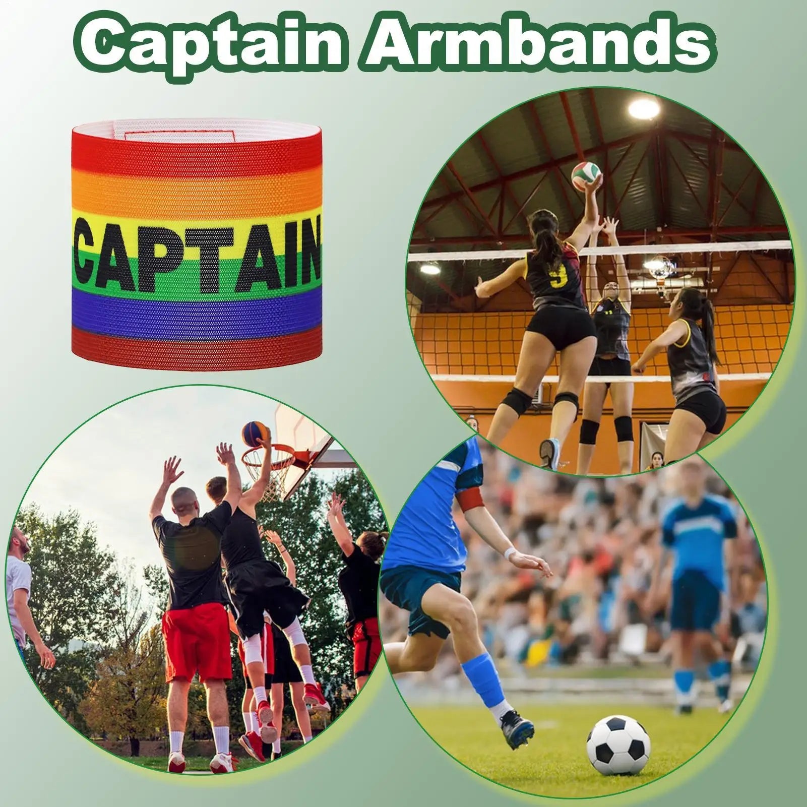 Adjustable Soccer Captain Armband, Breathable Leader Arm Strap for Youth Adult Player, Training Competition Team Sport Accessory Peaceful Pleasures Health and Wellness