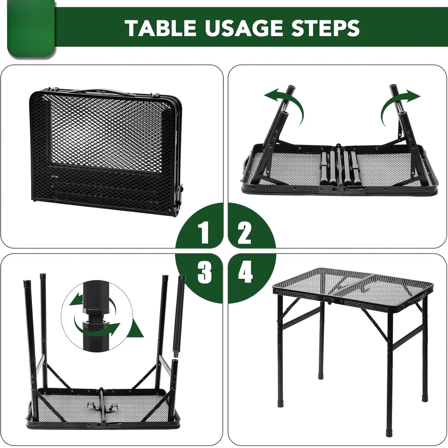 Aluminum Alloy Folding Camping Table | Height Adjustable Portable