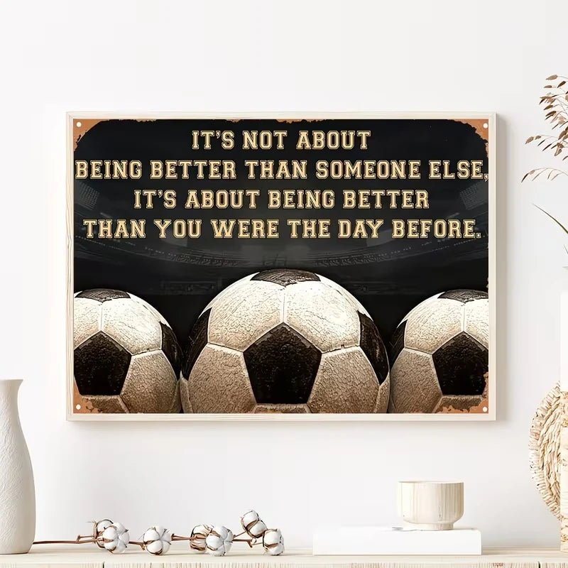 Soccer Ball & Stadium Canvas Wall Art Print | Sports Decor