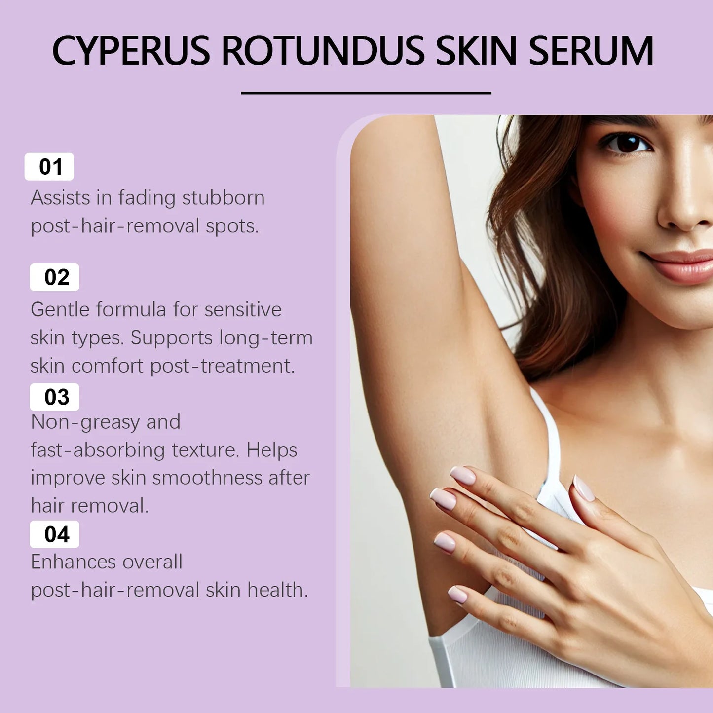Cyperus Rotundus Hair Growth Inhibitor Serum | Viareline 30ml