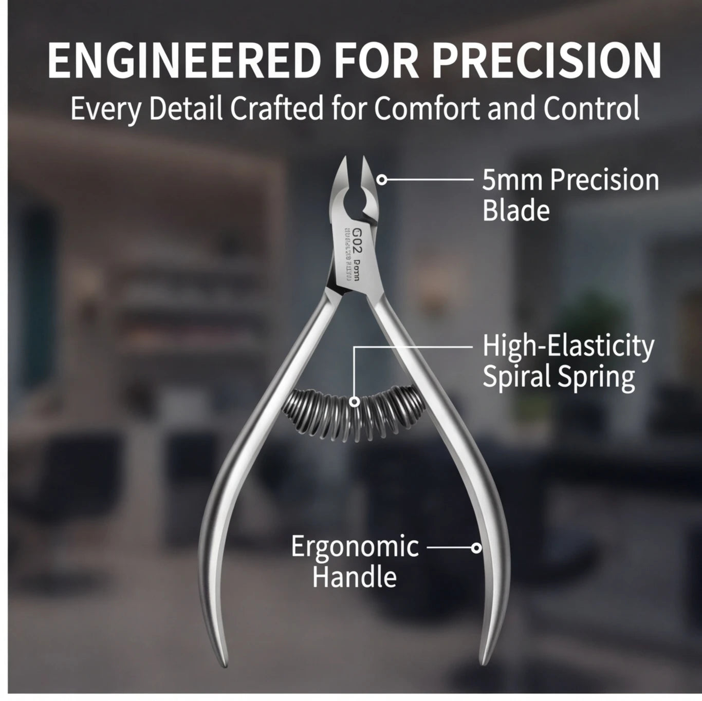 Nail Clippers & Cuticle Trimmer Set – Stainless Steel Pedicure Kit