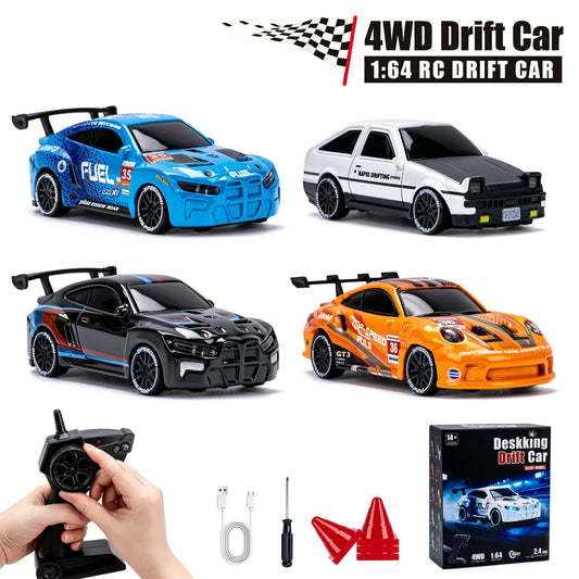 1 64 Speed Drift RC Car Mini Racing Model Light 4WD Remote Control Peaceful Pleasures Health and Wellness