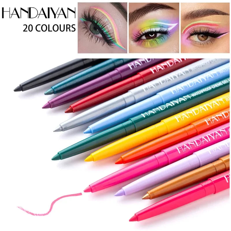 Handaiyan 20-Color Waterproof Matte Gel Eyeliner Pencil