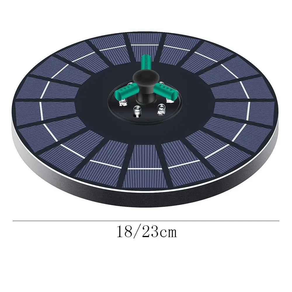 Solar Bird Bath Fountain with LED Lights & 6 Nozzles