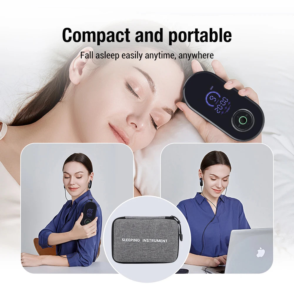 CES Ear Clip Sleep Aid 9 Levels 3 Modes Microcurrent Insomnia Reliever Natural Physical Smart Sleep Helper Anxiety Stress Relief Peaceful Pleasures Health and Wellness