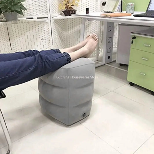 1pc Inflatable Foot Rest Pillow For Travel Portable Adjustable Three Layers Height Stool For Foot Rest Leg Cushion Pillow Peaceful Pleasures Health and Wellness