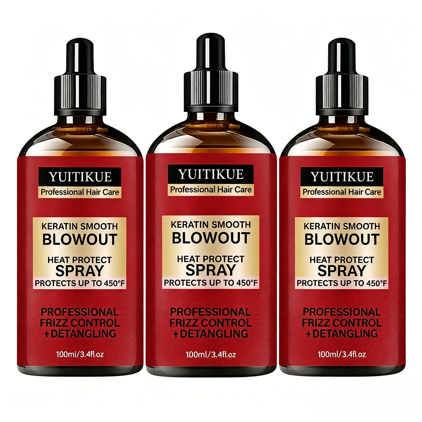 Keratin Heat Protect Spray 450°F – Frizz Control & Detangling