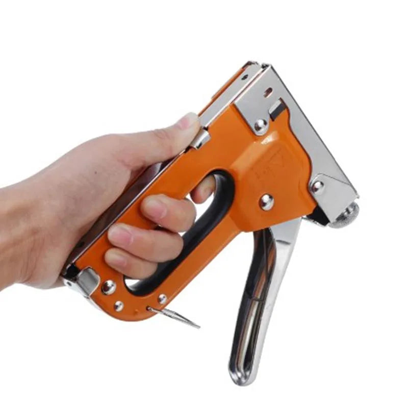 Heavy Duty 3-in-1 Manual Staple Gun Brad Nailer Alloy Steel for Upholstery Wood Easy to Use Tool Peaceful Pleasures Health and Wellness