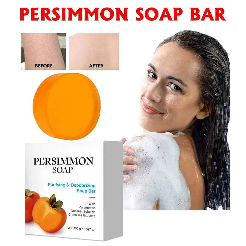Japanese Persimmon Soap Brand Natural Gentle Cleansing Body Deodorant Soap Suitable For All Skin Types Moisturizing Cleans Soap Peaceful Pleasures Health and Wellness