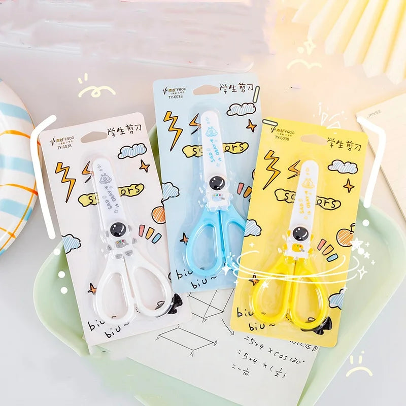 3-Pack Kids Safety Scissors Protective Cover Blunt Tip Craft Children