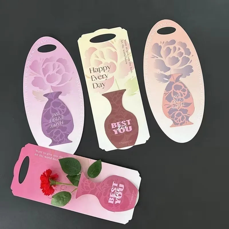 5-Pack Folding Flower Box DIY Bouquet Tote Gift Packaging
