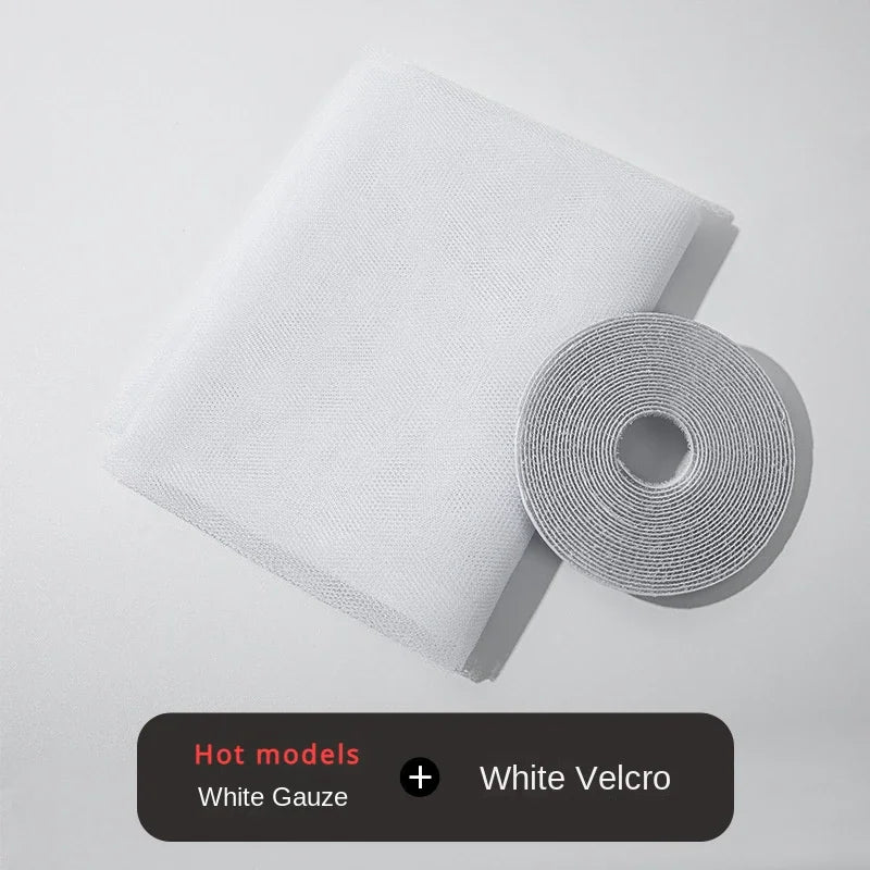 DIY Mosquito Net Self-adhesive Indoor Anti-insect Fly Screen Curtains Window Net Protections Mesh Home Textile Bed Garden Peaceful Pleasures Health and Wellness white S (1.3X1.5M)