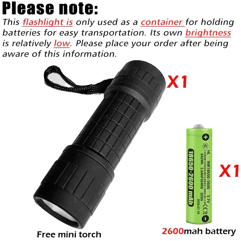KDULIT P50 LED Tactical Flashlight 2000lm Zoomable IP67