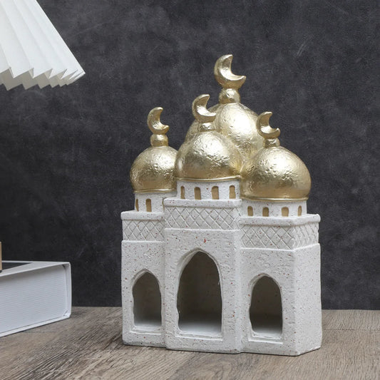 Middle Eastern Castle Moon Tower Resin Statue | Home Decor Resin Decorative Statue Oasis Select