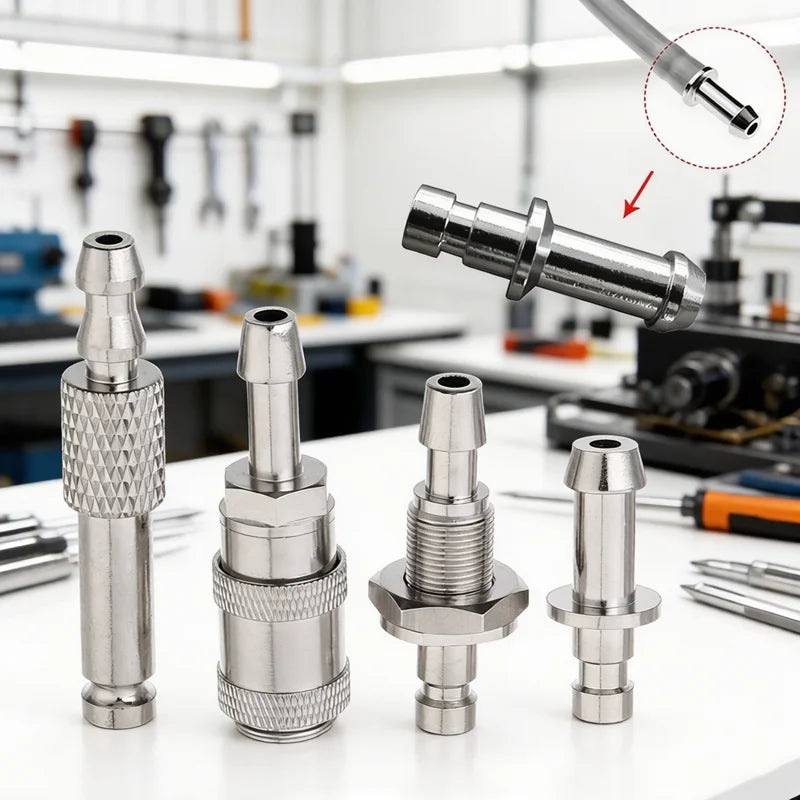 NIBP Blood Pressure Cuff Air Hose Metal Connector Adapter