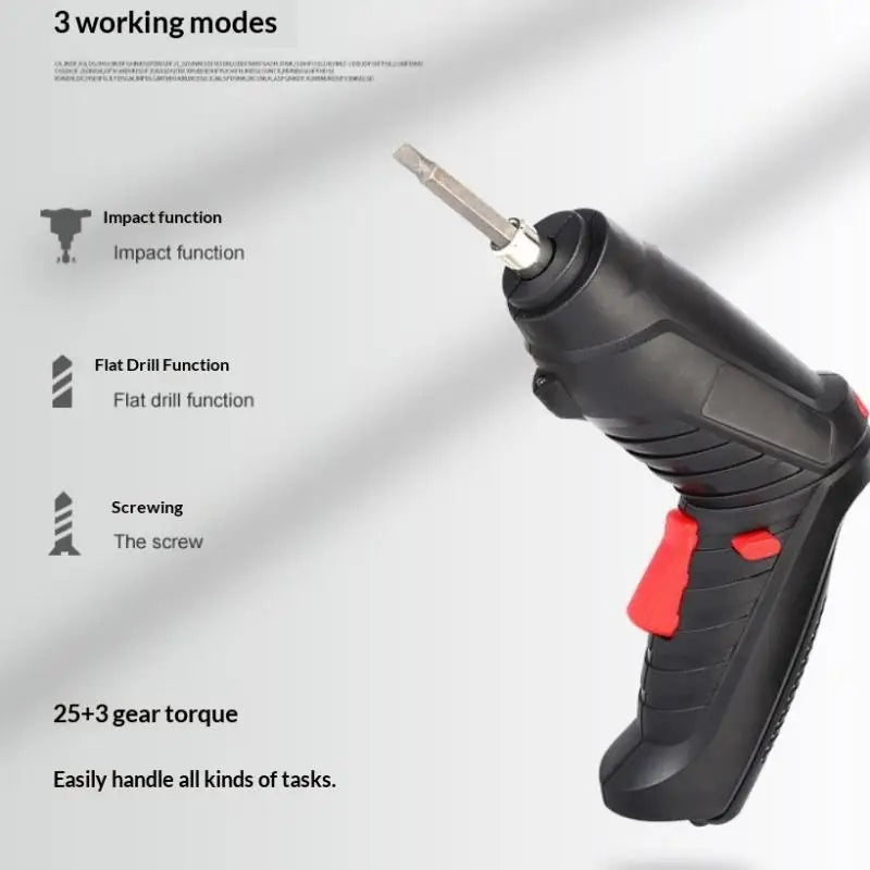 3.6V Cordless Electric Screwdriver Mini Drill Set w/ Case Cordless Screwdriver Set Peaceful Pleasures Health and Wellness