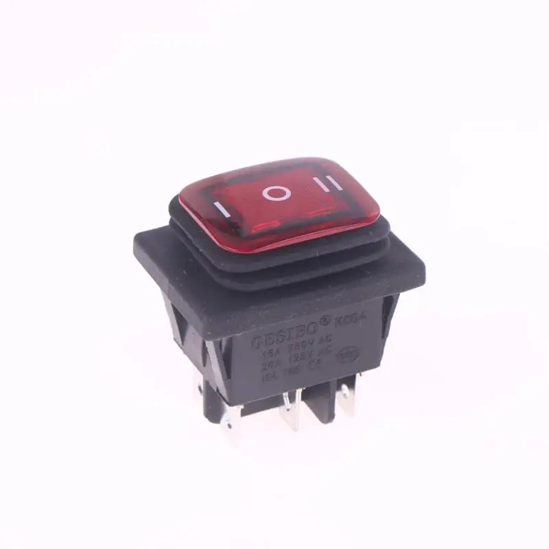 KCD4 Rocker Switch ON-OFF-ON 6-Pin 16A 250VAC Illuminated 30x22mm