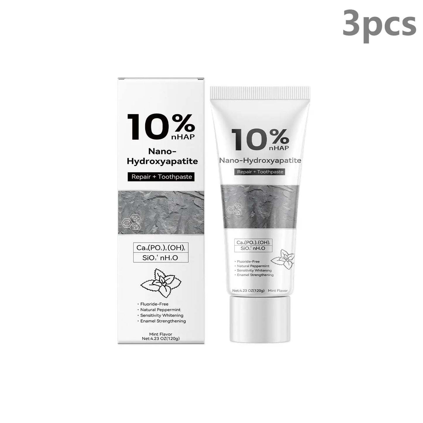 Nano Hydroxyapatite Toothpaste for Teeth Whitening Peaceful Pleasures Health and Wellness 3pcs