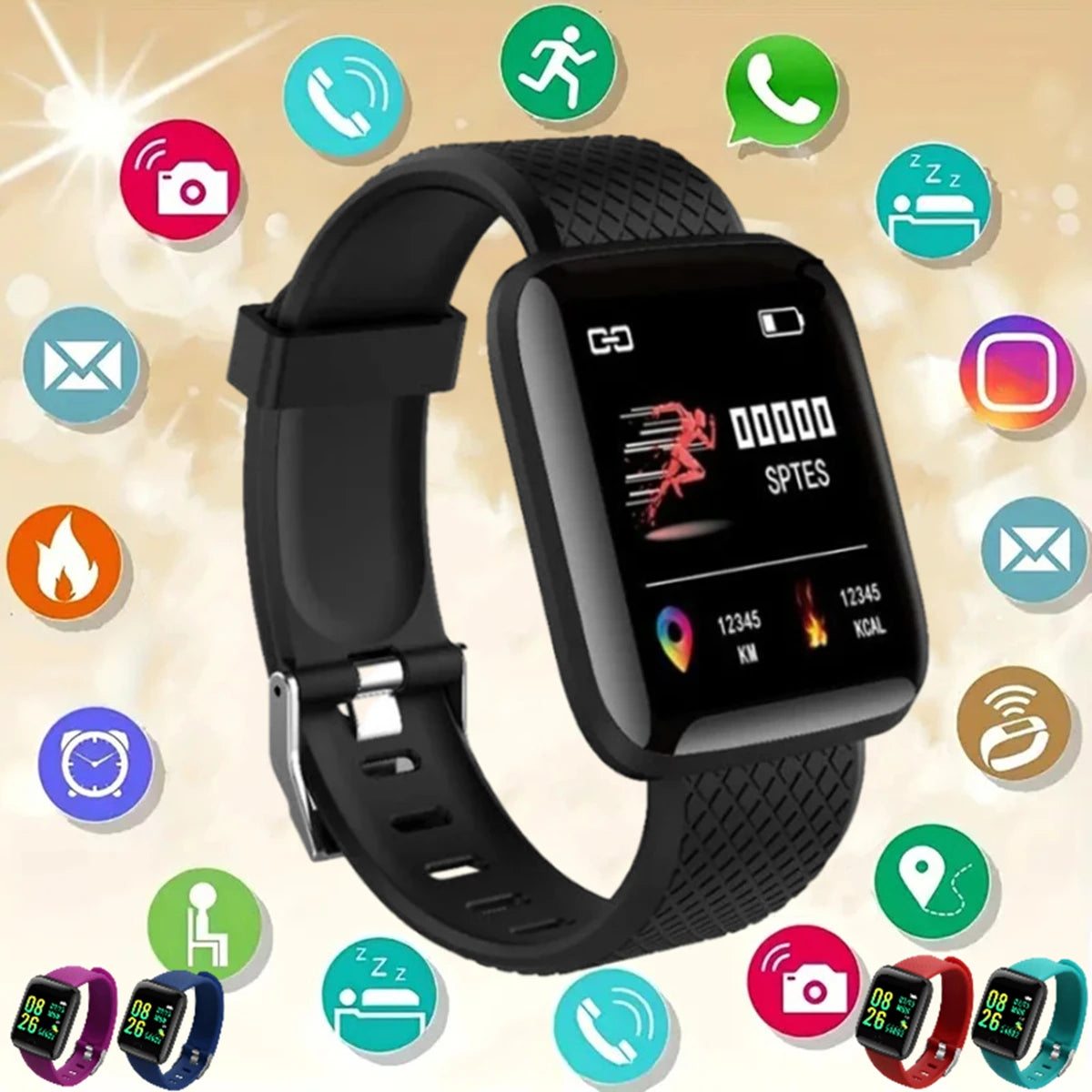 CHAONB 116Plus Smart Watch | Fitness Tracker for Men & Women