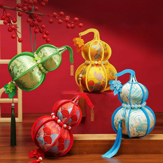1pc Handmade DIY Decorative Gourd Door Pendant Living Room Atmosphere Arrangement Supplies Peaceful Pleasures Health and Wellness