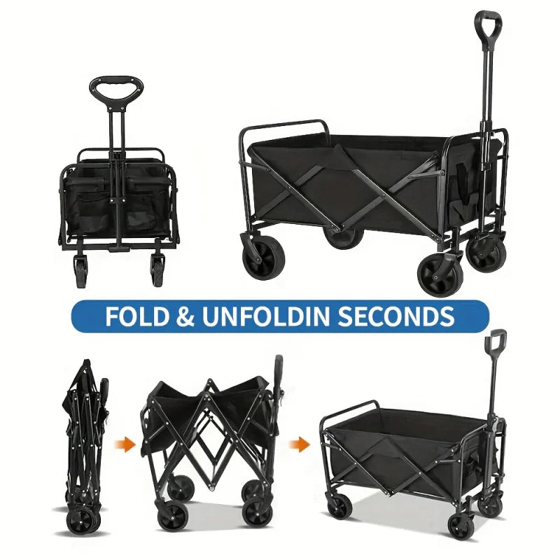 Foldable Foldable Handcart Foldable Car, Detachable Outdoor Portable Foldable Camping Vehicle 1 Heavy duty Practical Garden Hand Peaceful Pleasures Health and Wellness