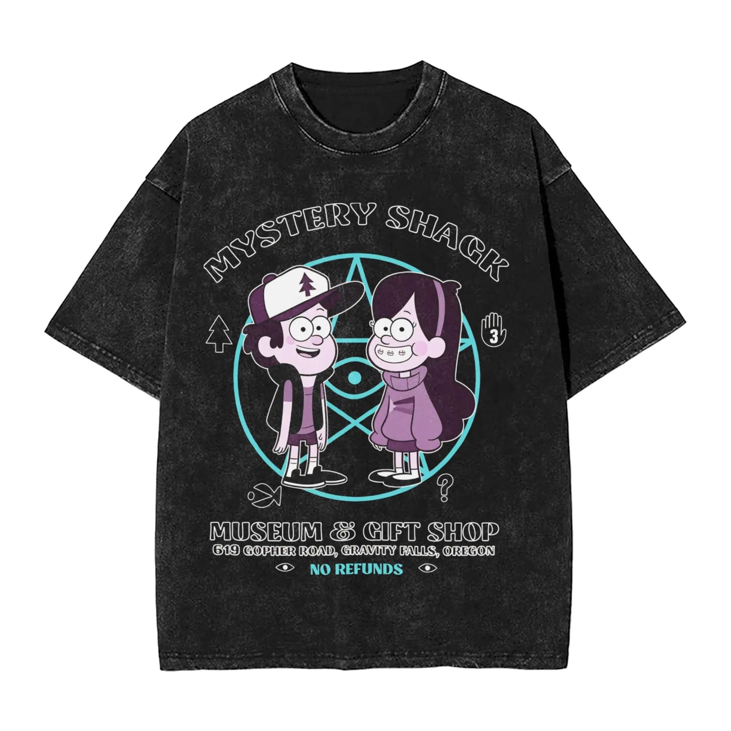 Gravity Falls T Shirt Fashion T Shirts Short-Sleeved Aesthetic Tops Summer Cotton O Neck Oversized Top Tees Peaceful Pleasures Health and Wellness 7 XXL