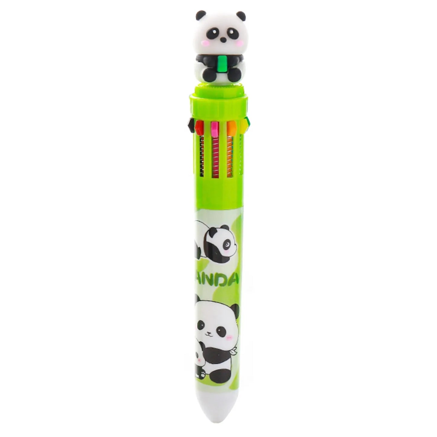 Kawaii Panda 10-in-1 Multicolor Ballpoint Pen | Fun Stationery